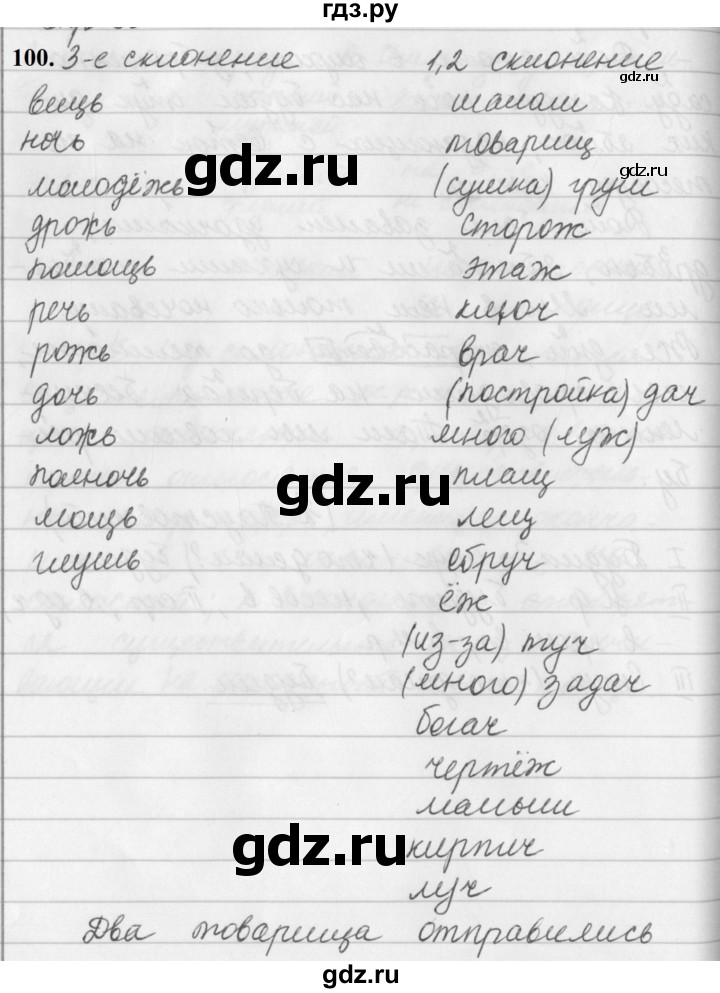 ГДЗ по русскому языку 5 класс  Ладыженская   упражнение - 100, Решебник №1 к учебнику 2019