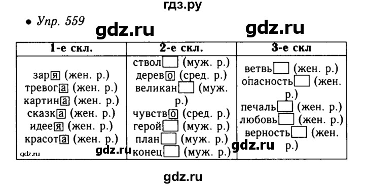 ГДЗ по русскому языку 5 класс  Львова   упражнение - 559, Решебник №1