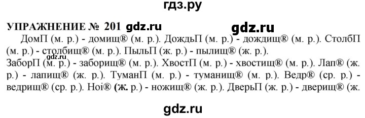 ГДЗ по русскому языку 10‐11 класс  Гольцова  Базовый уровень учебник 2022 / часть 1 / упражнение - 201, Решебник к учебнику 2022
