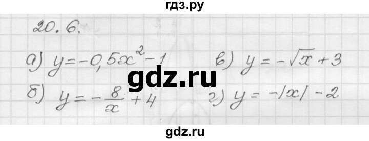 ГДЗ по алгебре 8 класс Мордкович Учебник, Задачник Базовый уровень §20 - 20.6, Решебник №1 к задачнику 2015
