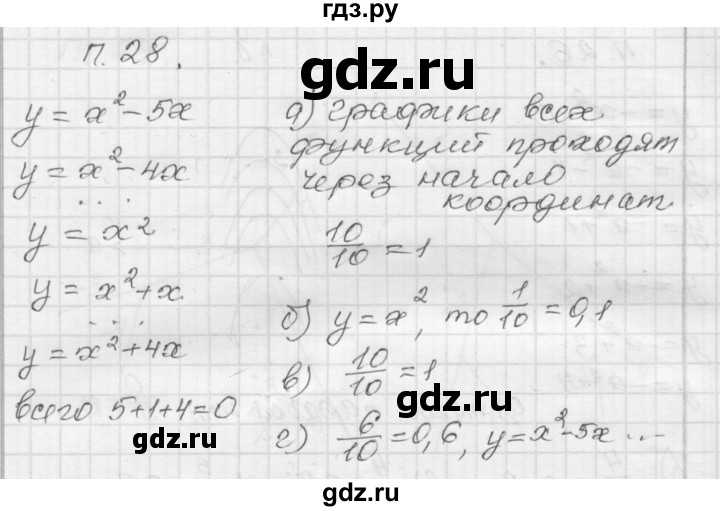 ГДЗ по алгебре 8 класс Мордкович Учебник, Задачник Базовый уровень приложение - П28, Решебник №1 к задачнику 2015