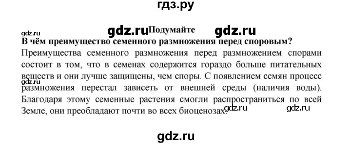 ГДЗ по биологии 6 класс Пасечник Многообразие покрытосеменных растений  § 23. Размножение голосеменных растений  - Подумайте, решебник