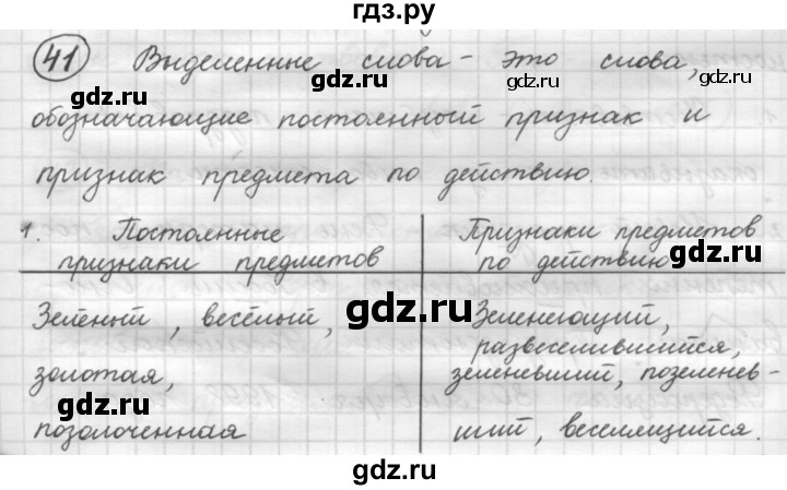 ГДЗ по русскому языку 7 класс  Рыбченкова   упражнение - 41, Решебник к старому учебнику