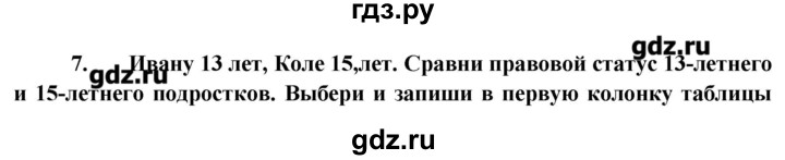 ГДЗ по обществознанию 7 класс  Котова рабочая тетрадь (Боголюбов)  § 2 - 7, Решебник