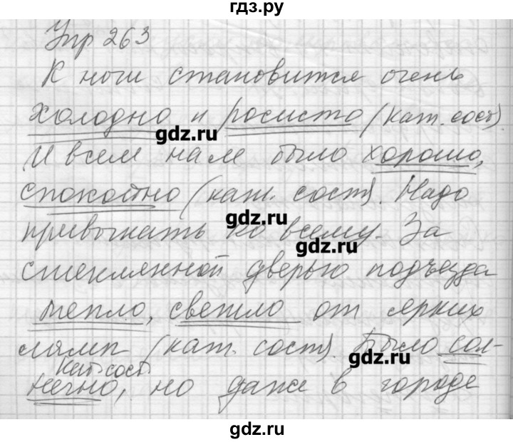 ГДЗ по русскому языку 7 класс Бунеев   упражнение - 263, Решебник