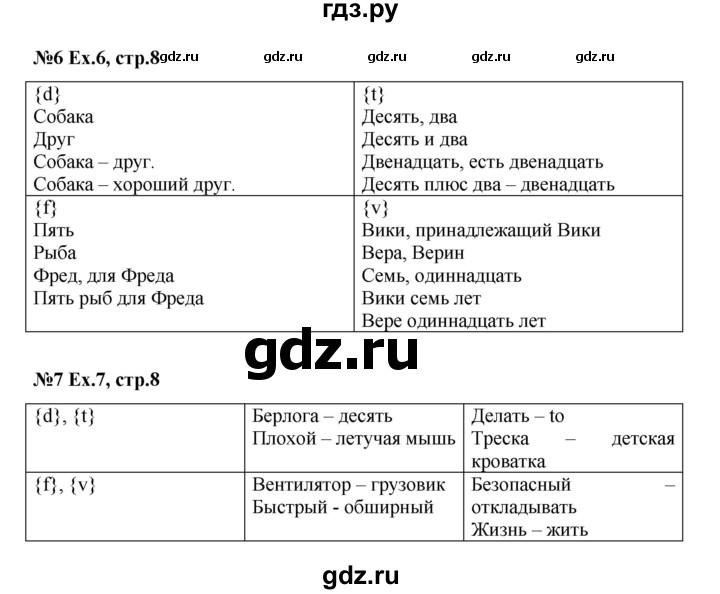 ГДЗ по английскому языку 2 класс Комарова Brilliant  страница - 8, Решебник №1