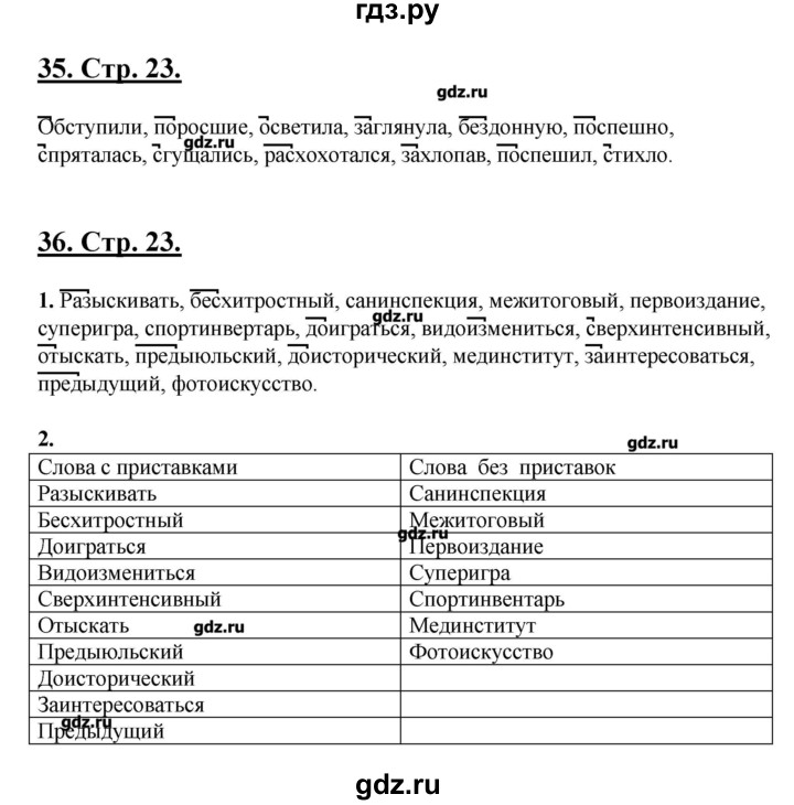 ГДЗ по русскому языку 5 класс Склярова рабочая тетрадь (Быстрова)  часть 3. страница - 23, Решебник