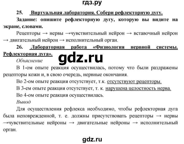 ГДЗ по биологии 8 класс Сонин Человек  страница - 59, Решебник к учебнику 2013