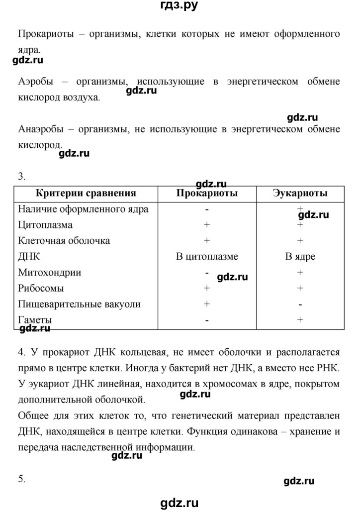ГДЗ по биологии 10‐11 класс Пасечник рабочая тетрадь Общая биология (Каменский) Базовый уровень глава 1 - Тема 3, Решебник