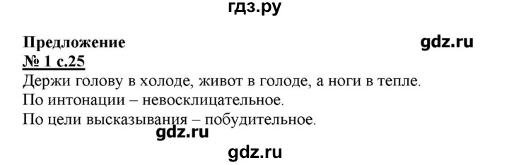 ГДЗ по русскому языку 4 класс Тихомирова рабочая тетрадь (Климанова)  часть 1. страница - 25, Решебник №1