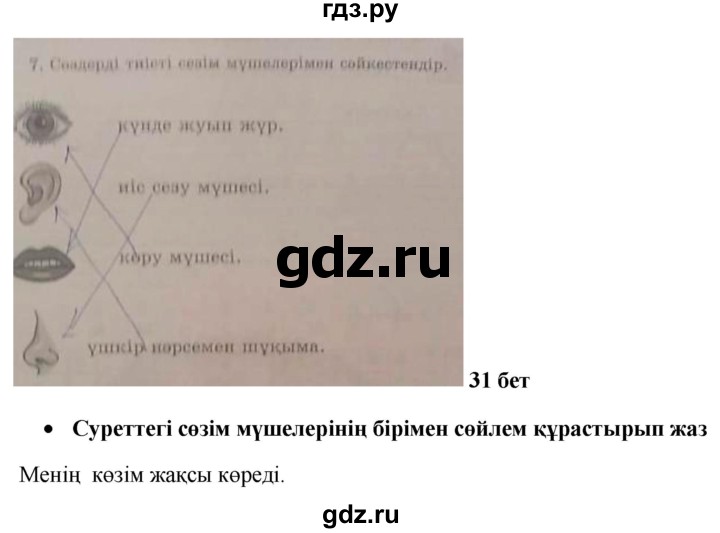 ГДЗ по казахскому языку 2 класс Жумабаева рабочая тетрадь  бөлім 1. бет - 31, Решебник
