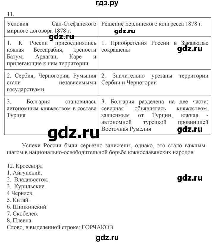 ГДЗ по истории 9 класс Чернова рабочая тетрадь История России (Арсентьев)  часть 1. страница - 110, Решебник
