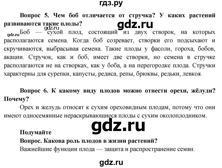 ГДЗ по биологии 6 класс Пасечник Покрытосеменные растения: строение и жизнедеятельность  страница - 103, Решебник
